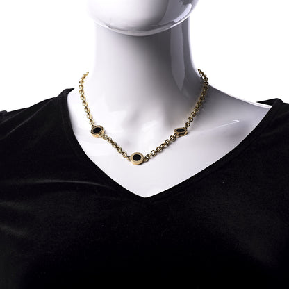 Bulgari 18K Yellow Gold Black Onyx BVLGARI BVLGARI Station Necklace 2 of 6