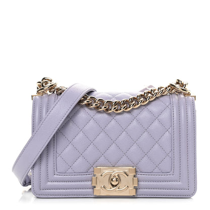 Chanel Caviar Quilted Small Boy Flap Light Purple 1 of 12