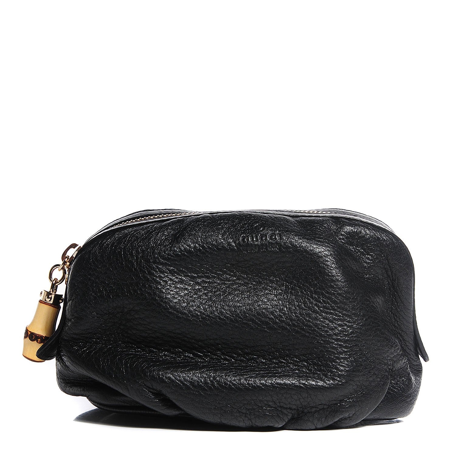 Gucci Deerskin Medium Bamboo Cosmetic Case Black 1 of 7