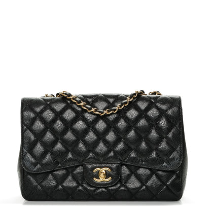 Chanel Caviar Quilted Jumbo Single Flap Black 1 of 7