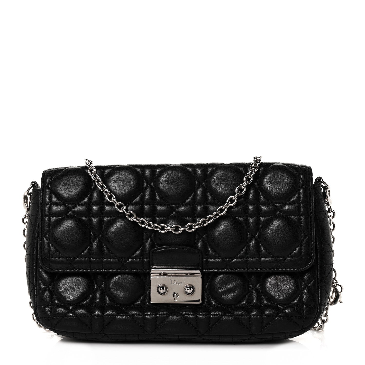 Christian Dior Lambskin Cannage Miss Dior Promenade Pouch Black 1 of 9