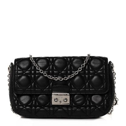 Christian Dior Lambskin Cannage Miss Dior Promenade Pouch Black 1 of 9