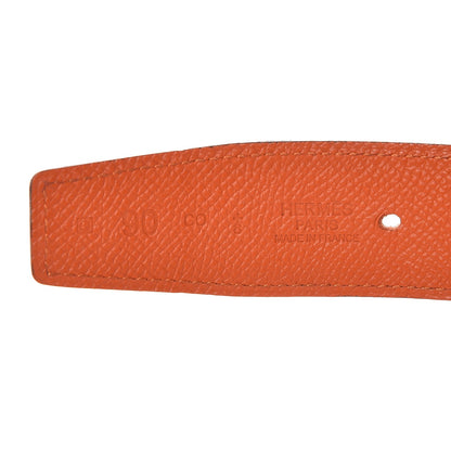 Hermes Swift Epsom 32mm H Belt 90 Orange White 6 of 8