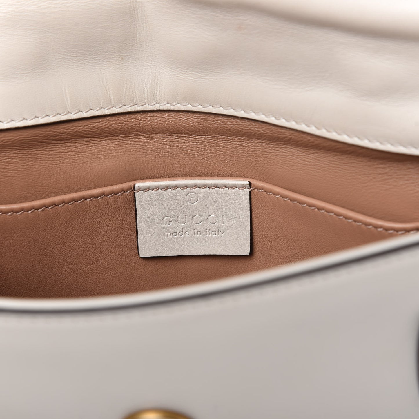 Nappa Pearl Studded Mini Queen Margaret Broadway Shoulder Bag Mystic White