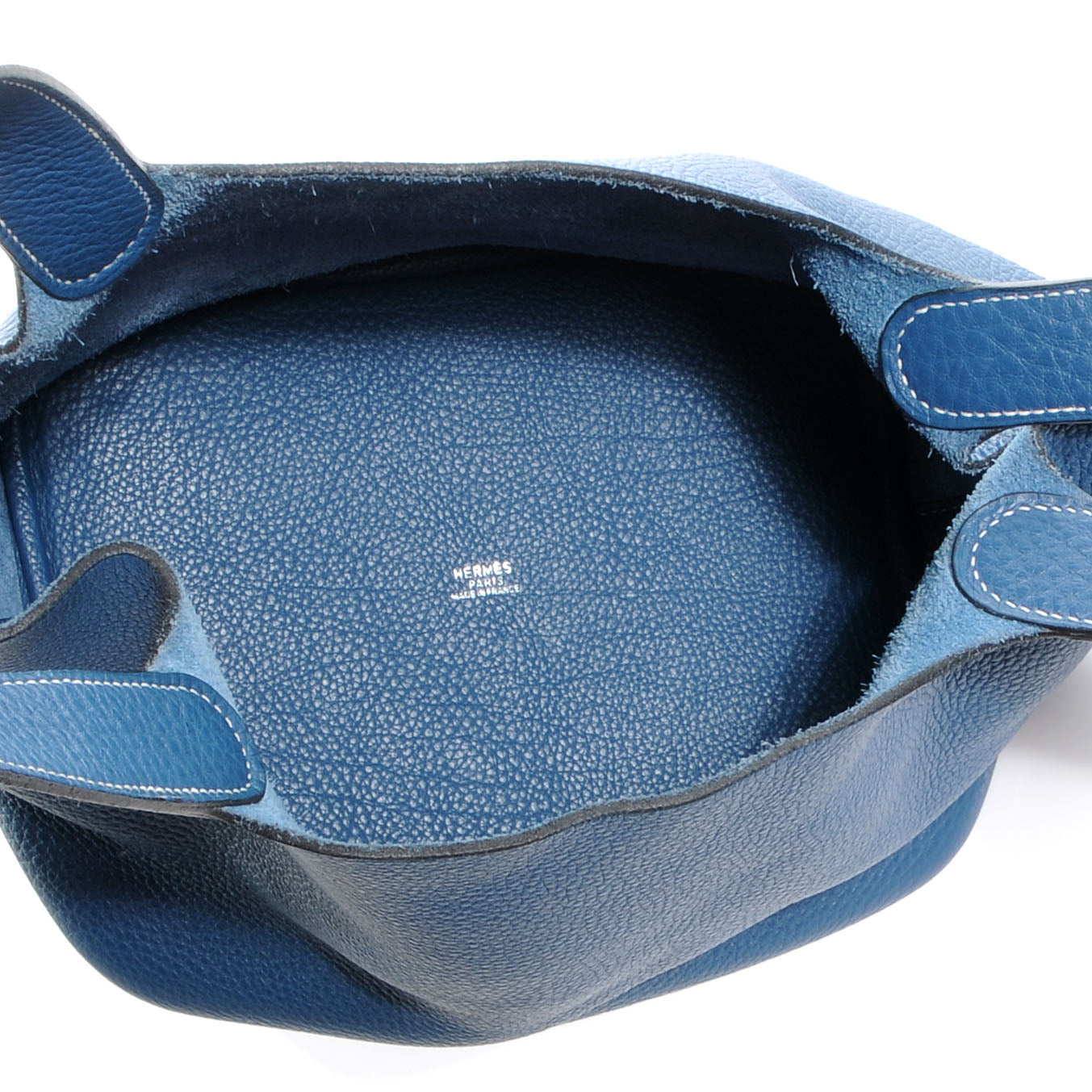 Hermes Taurillon Clemence Picotin MM Blue Jean 5 of 7