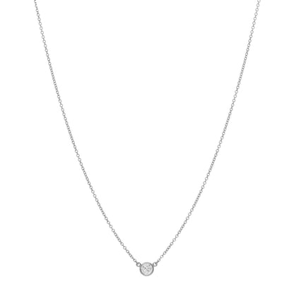 Tiffany Platinum Diamond .19ct Elsa Peretti Diamonds by the Yard Pendant Necklace 1 of 4