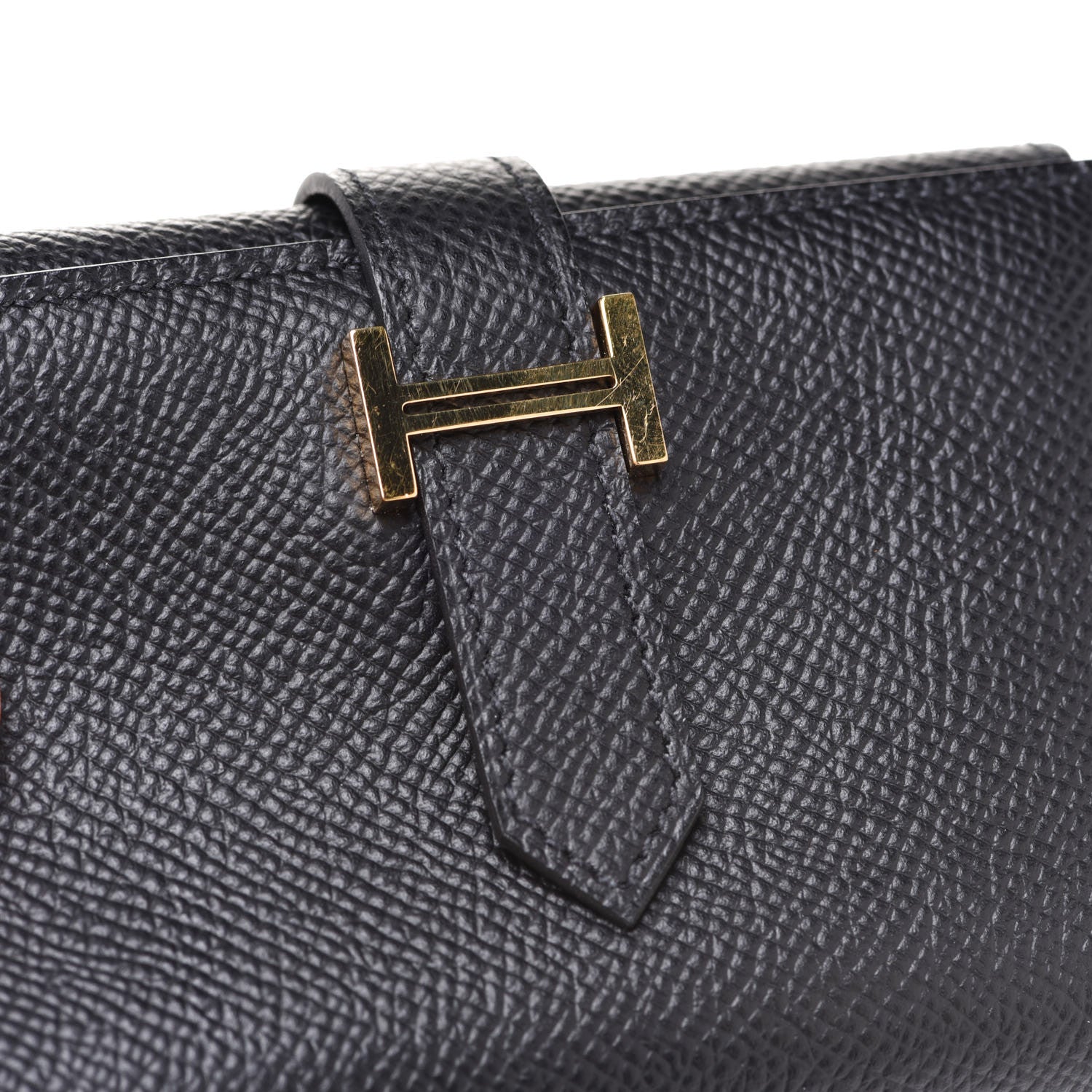 Hermes Epsom Tri-Fold Compact Bearn Wallet Black 8 of 9
