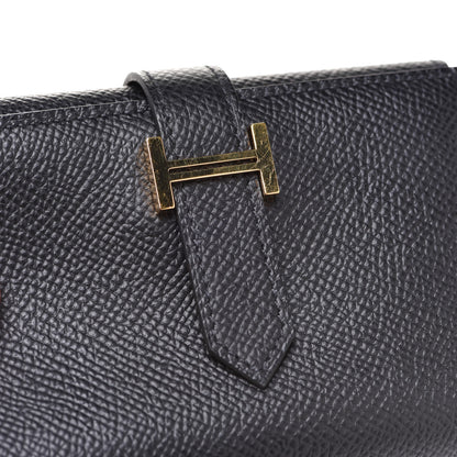 Hermes Epsom Tri-Fold Compact Bearn Wallet Black 8 of 9