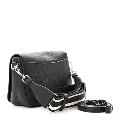 Prada Vitello Daino Soft Flap Crossbody Black 3 of 10