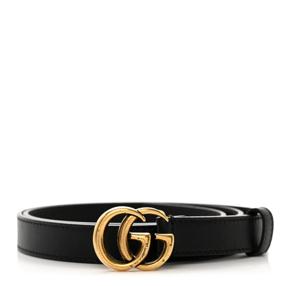 Gucci Calfskin Double G 20mm Belt 85 34 Black 1 of 6