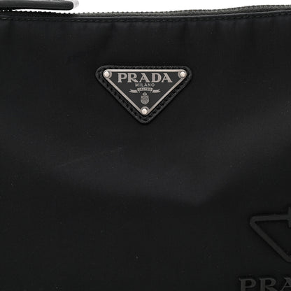 Prada Re-Nylon Saffiano Pocket Zippered Shoulder Bag Black 9 of 11