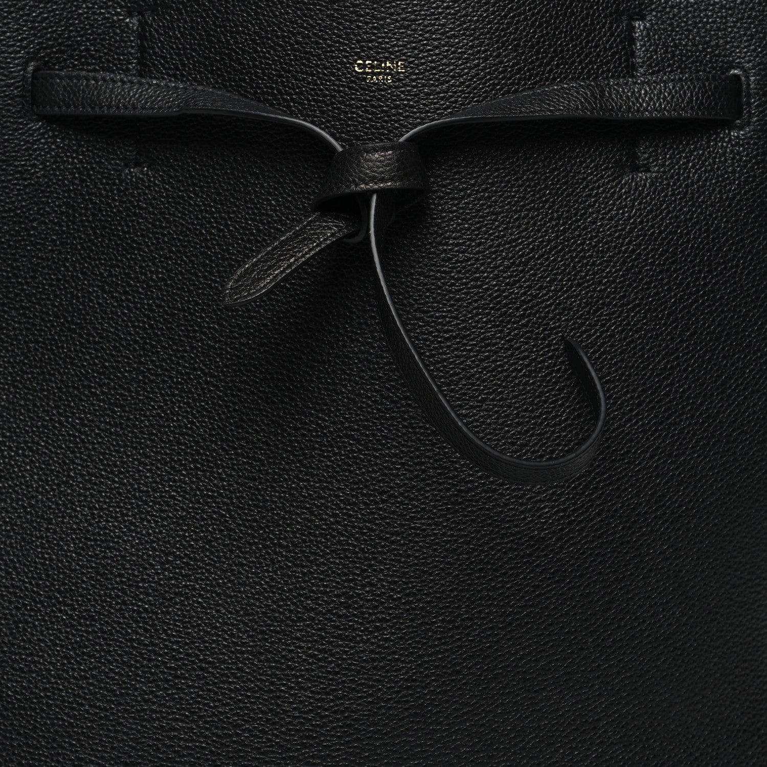 Celine Soft Grained Calfskin Small Belt Cabas Phantom Black 8 of 10