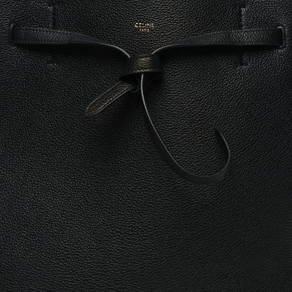 Celine Soft Grained Calfskin Small Belt Cabas Phantom Black 8 of 10