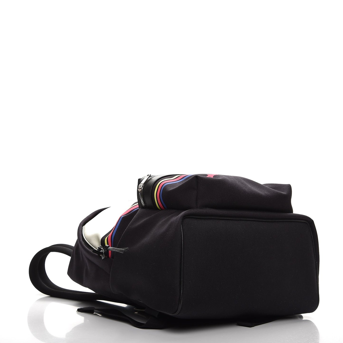 Nylon Twill Dinosaur Print City Backpack Black Multicolor