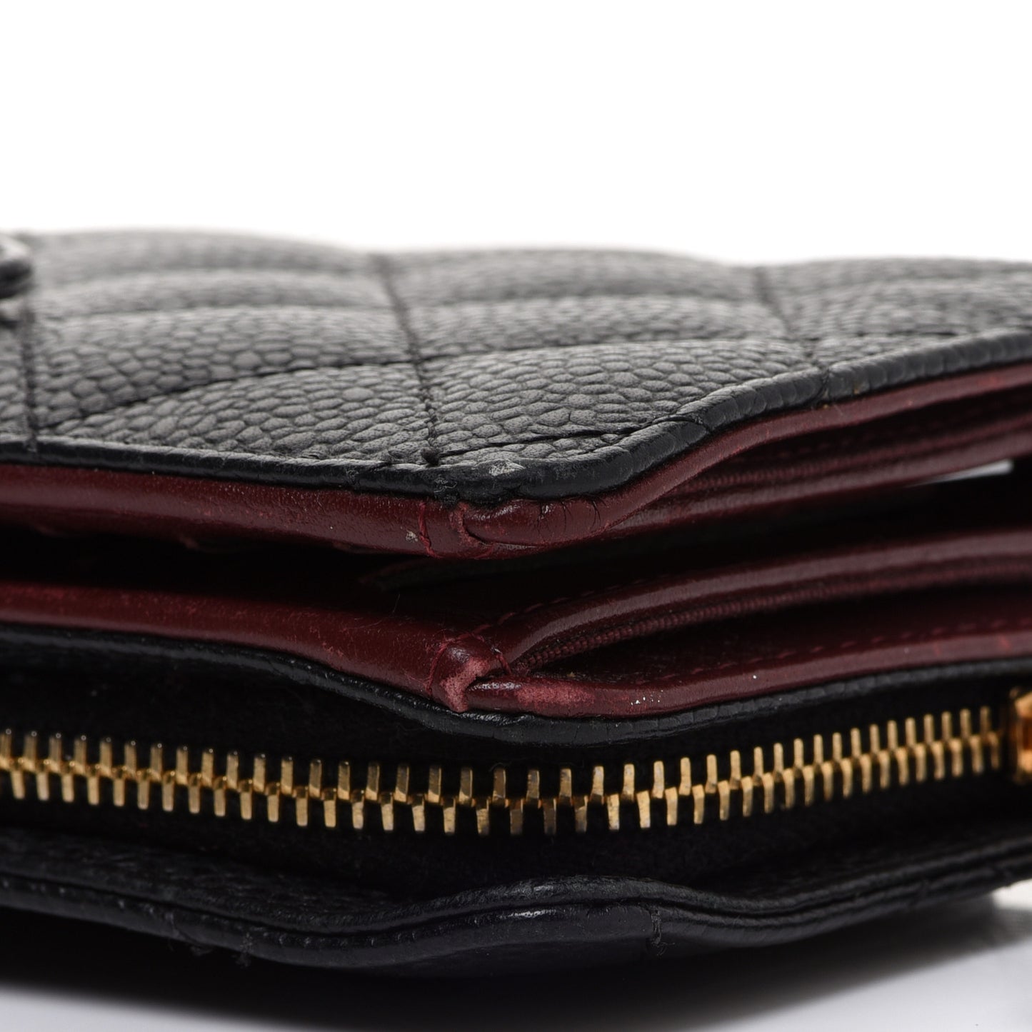 Caviar Quilted CC French Wallet Black