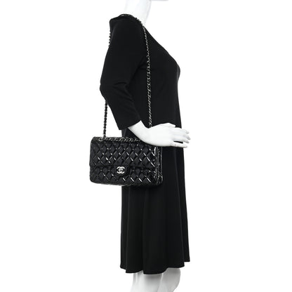 Chanel Patent Quilted Medium Double Flap Black 2 of 15