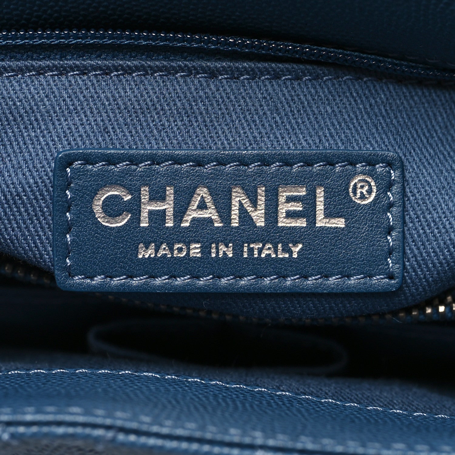 Chanel Caviar Quilted Small Coco Handle Flap Blue 5 of 9