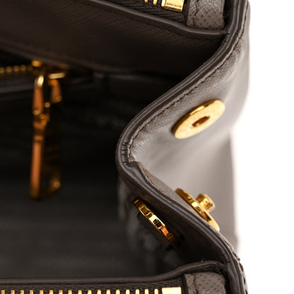 Prada Saffiano Small Galleria Double Zip Tote Argilla 13 of 13