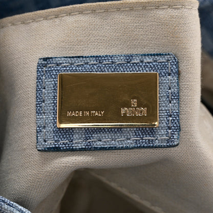 Fendi Zucchino Spalmati Forever Mini Mama Baguette Celeste 6 of 14