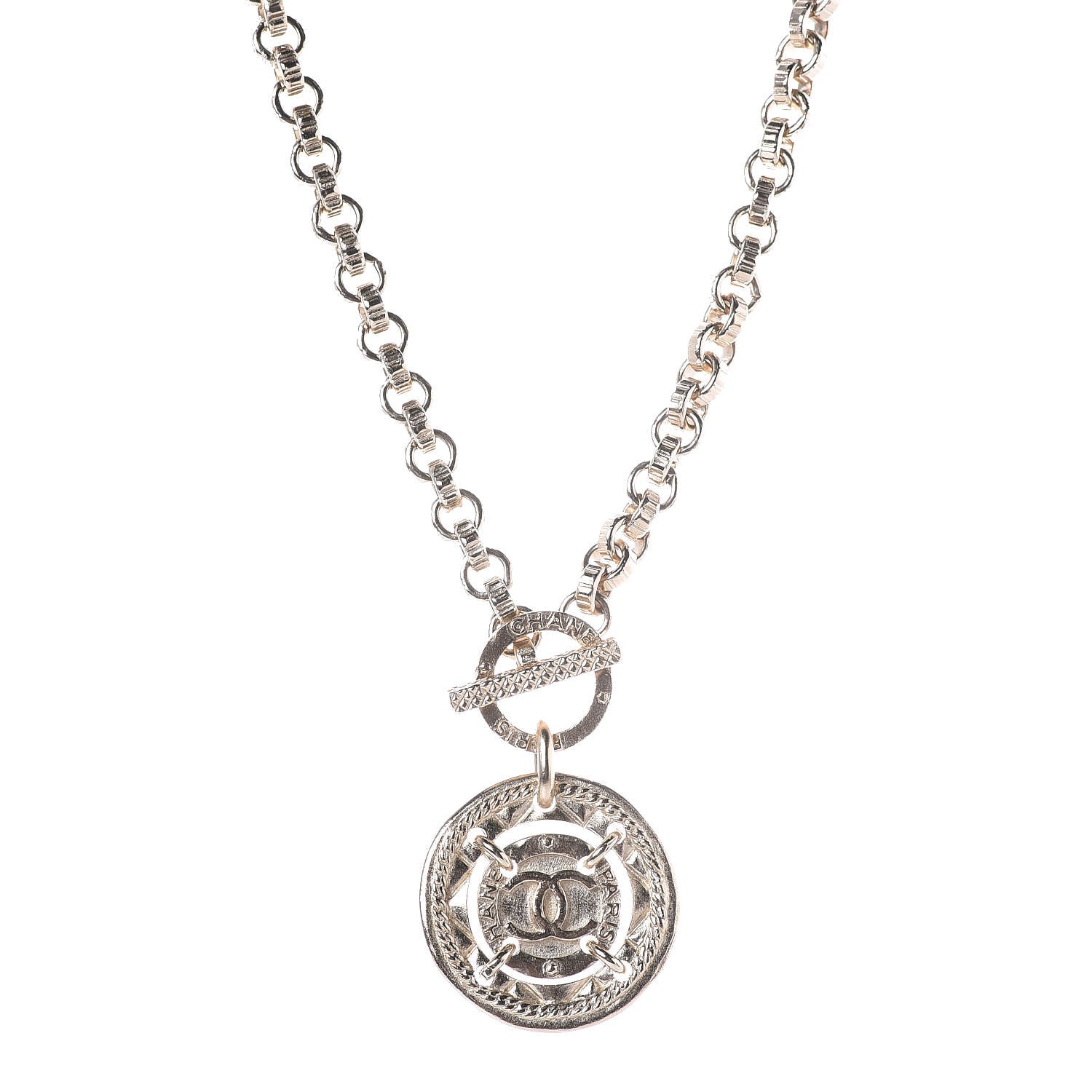 Chanel Medallion CC Chain Necklace Gold 1 of 7