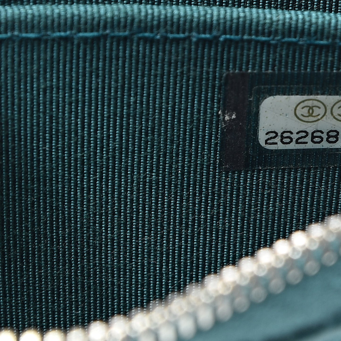 Caviar Quilted Zip Coin Purse Dark Turquoise