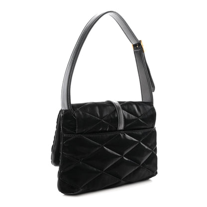 Saint Laurent Satin Quilted Le 57 Diamond Shoulder Bag Black 3 of 10