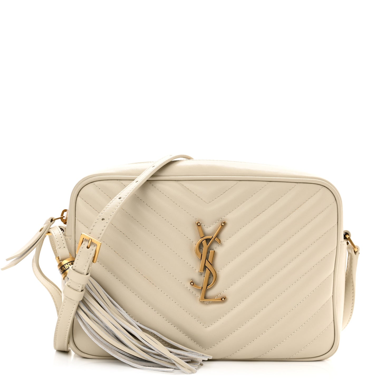 Calfskin Matelasse Monogram Lou Camera Bag Crema Soft