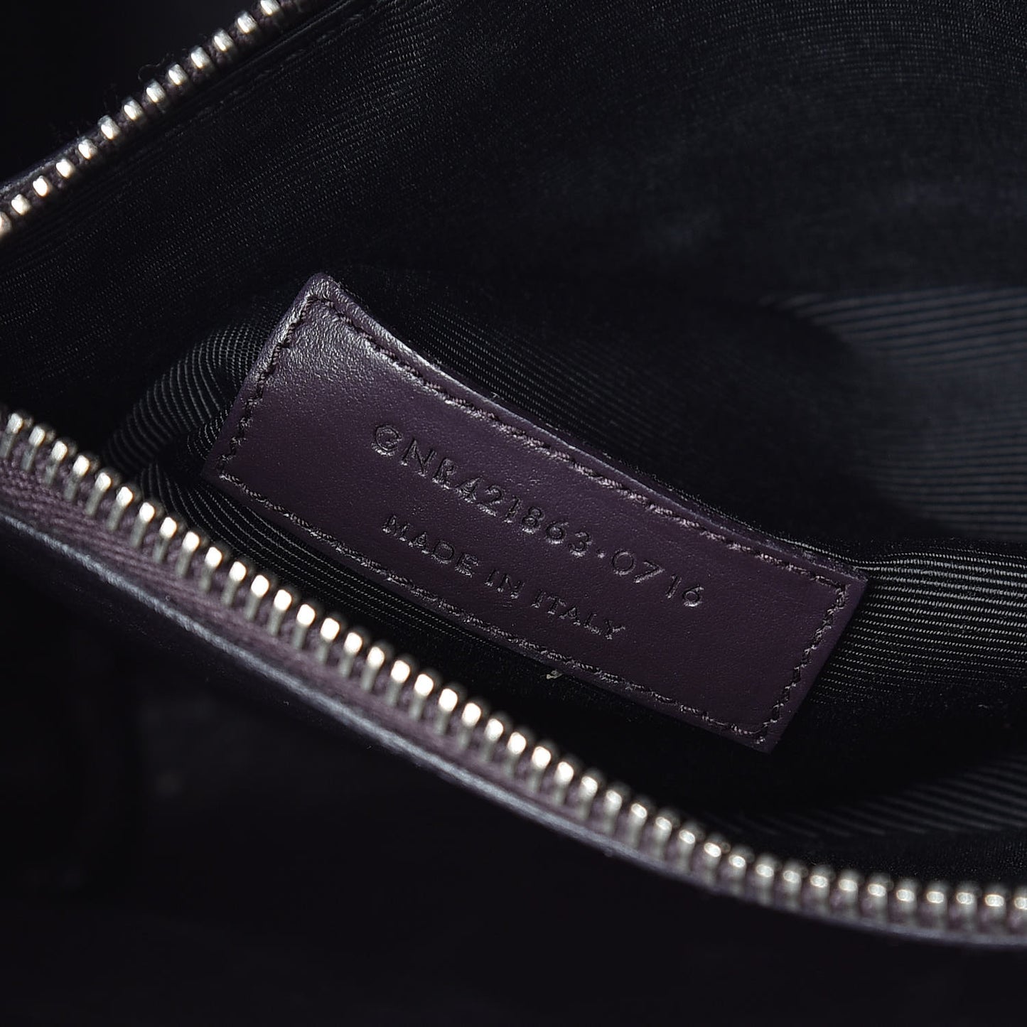 Grained Calfskin Baby Sac De Jour Deep Purple