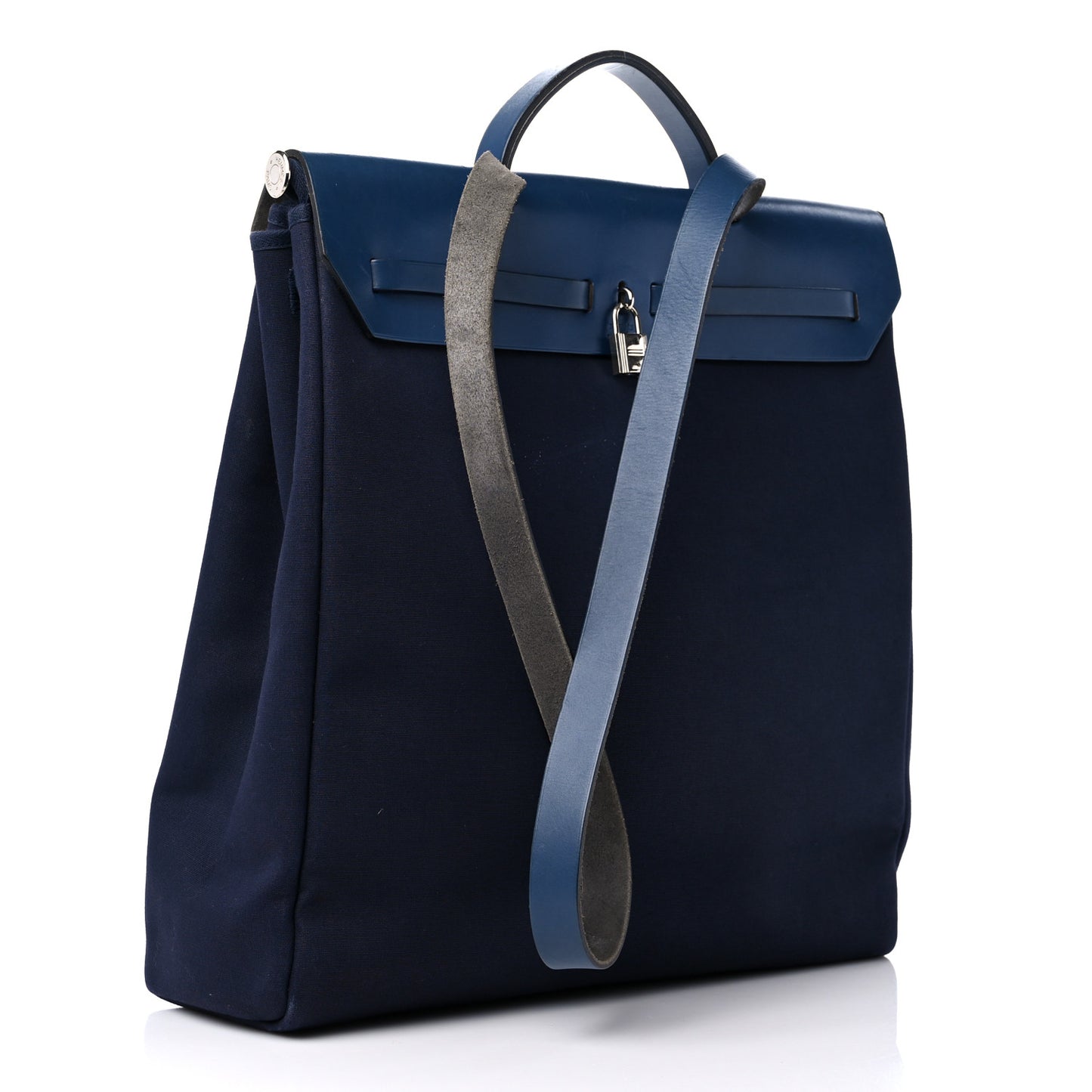 Toile Vache Calfskin Herbag 40 GM Navy Bleu