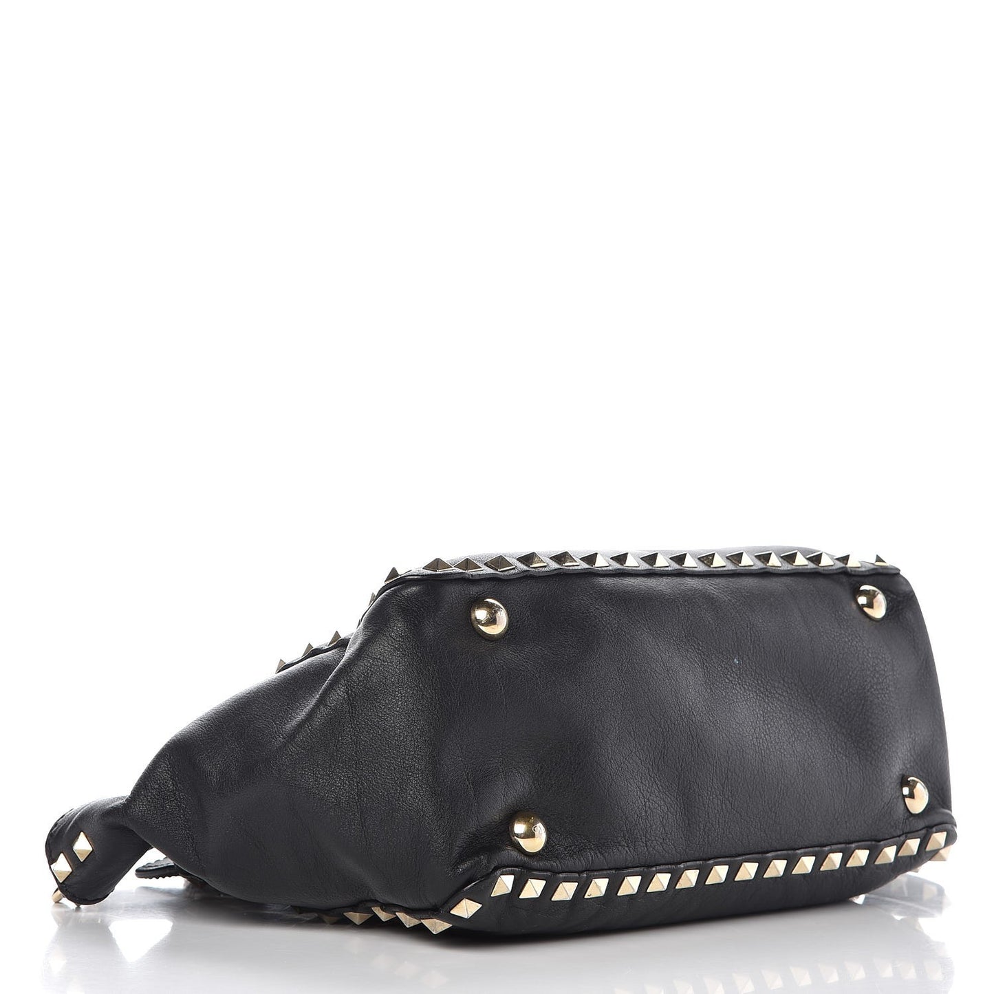 Vitello Small Rockstud Tote Black