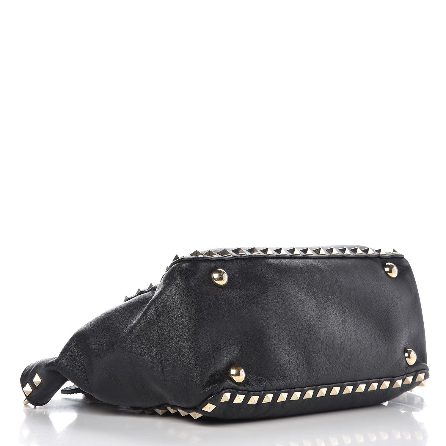 Valentino Garavani Vitello Small Rockstud Tote Black 4 of 12