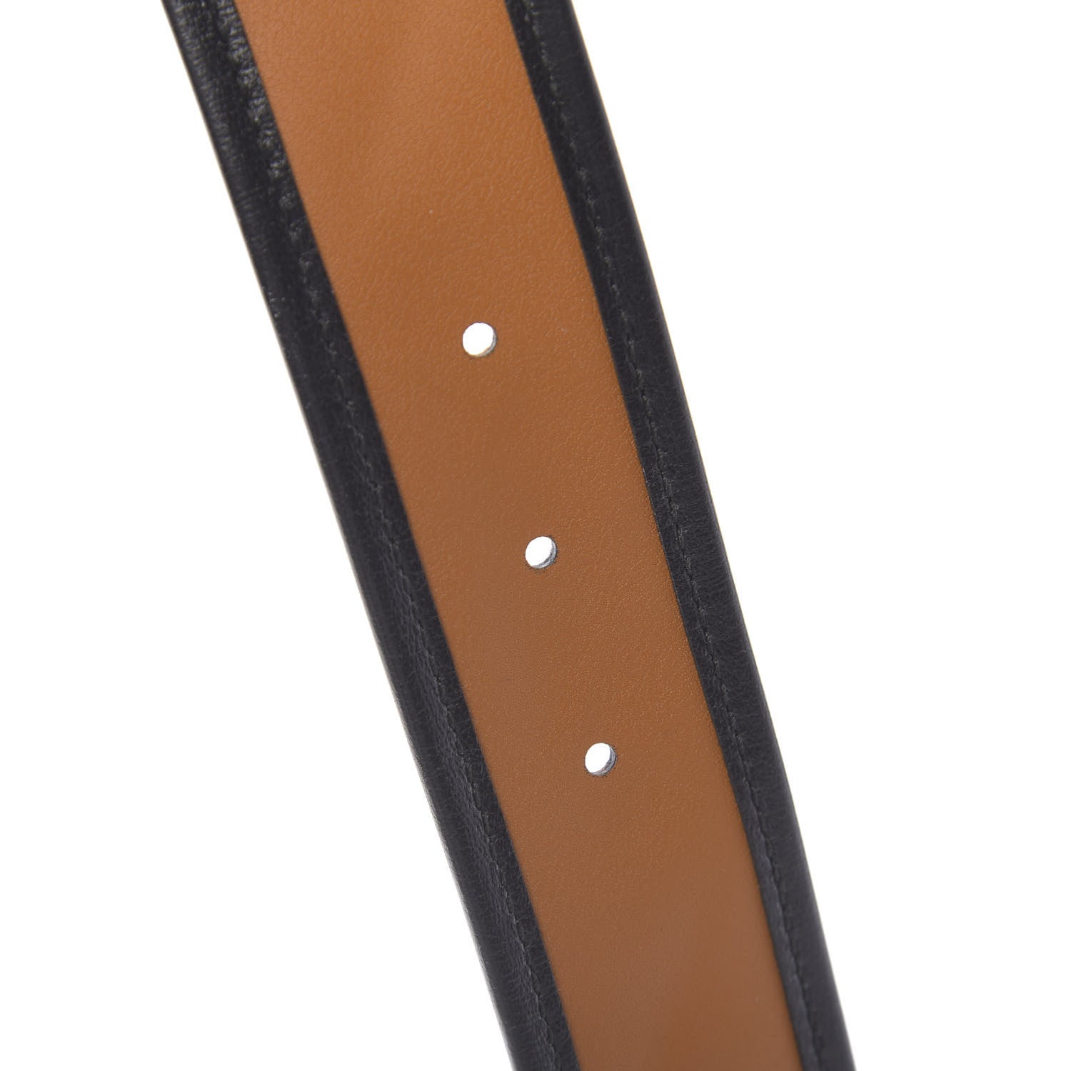 Gucci Azalea Calfskin Matelasse Diagonal Torchon Double G 40mm Belt 95 38 Cognac Black 5 of 5