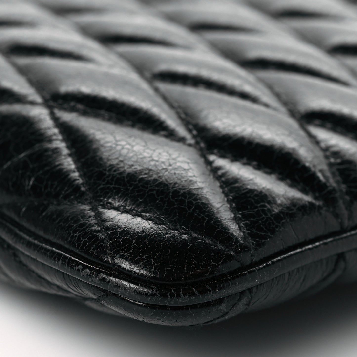 Vitello Shine Trapu Zip Crossbody Bag Black