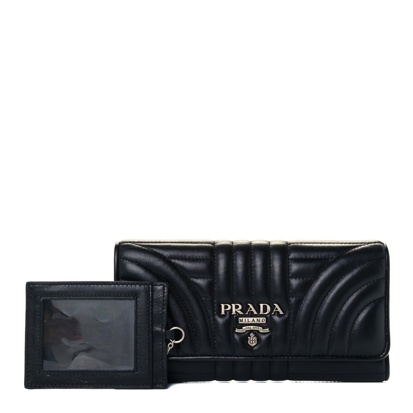 Soft Calfskin Diagramme Continental Wallet Black