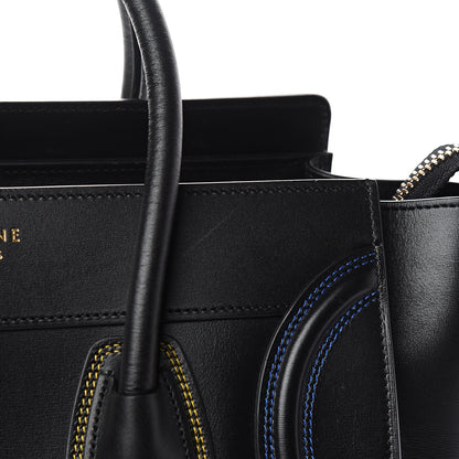 Celine Smooth Calfskin Multicolor Double Stitching Micro Luggage Black 13 of 13