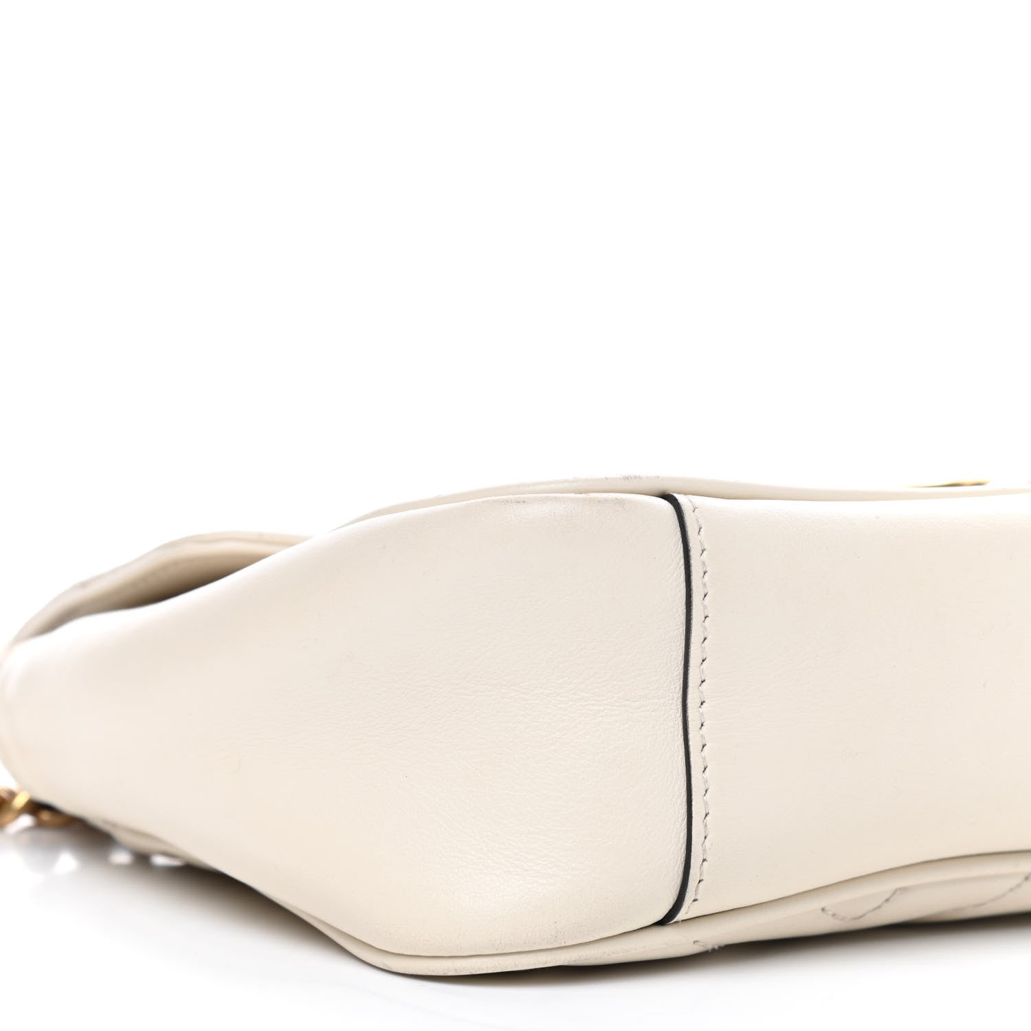 Gucci Calfskin Matelasse Small GG Marmont Shoulder Bag White 9 of 10