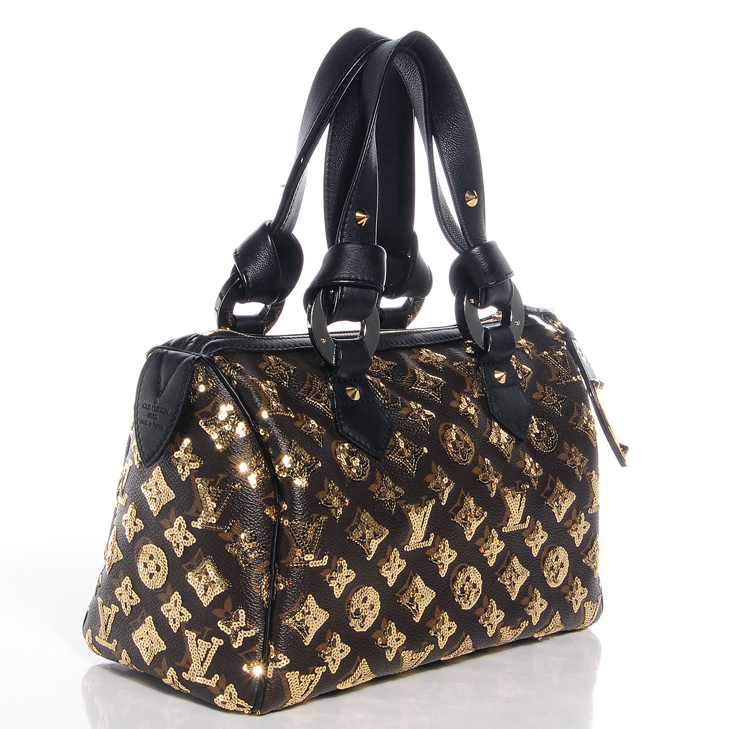 Louis Vuitton Monogram Sequins Eclipse Speedy 28 Gold 3 of 8