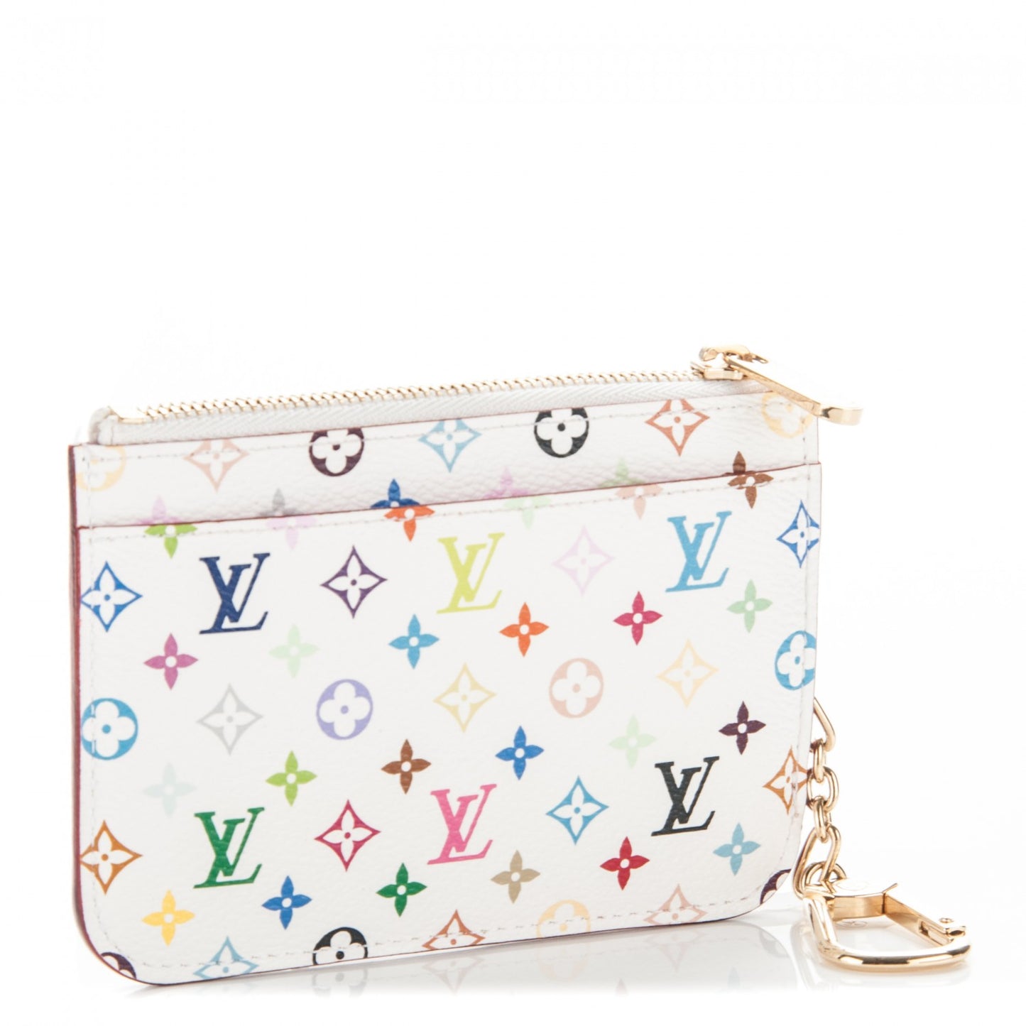 Monogram Multicolor Key Pouch White Litchi