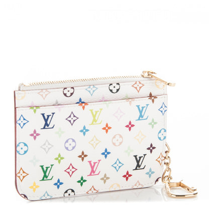 Louis Vuitton Monogram Multicolor Key Pouch White Litchi 3 of 7