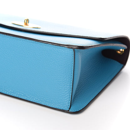 Mulberry Classic Grain Calfskin Medium Darley Azure 8 of 9