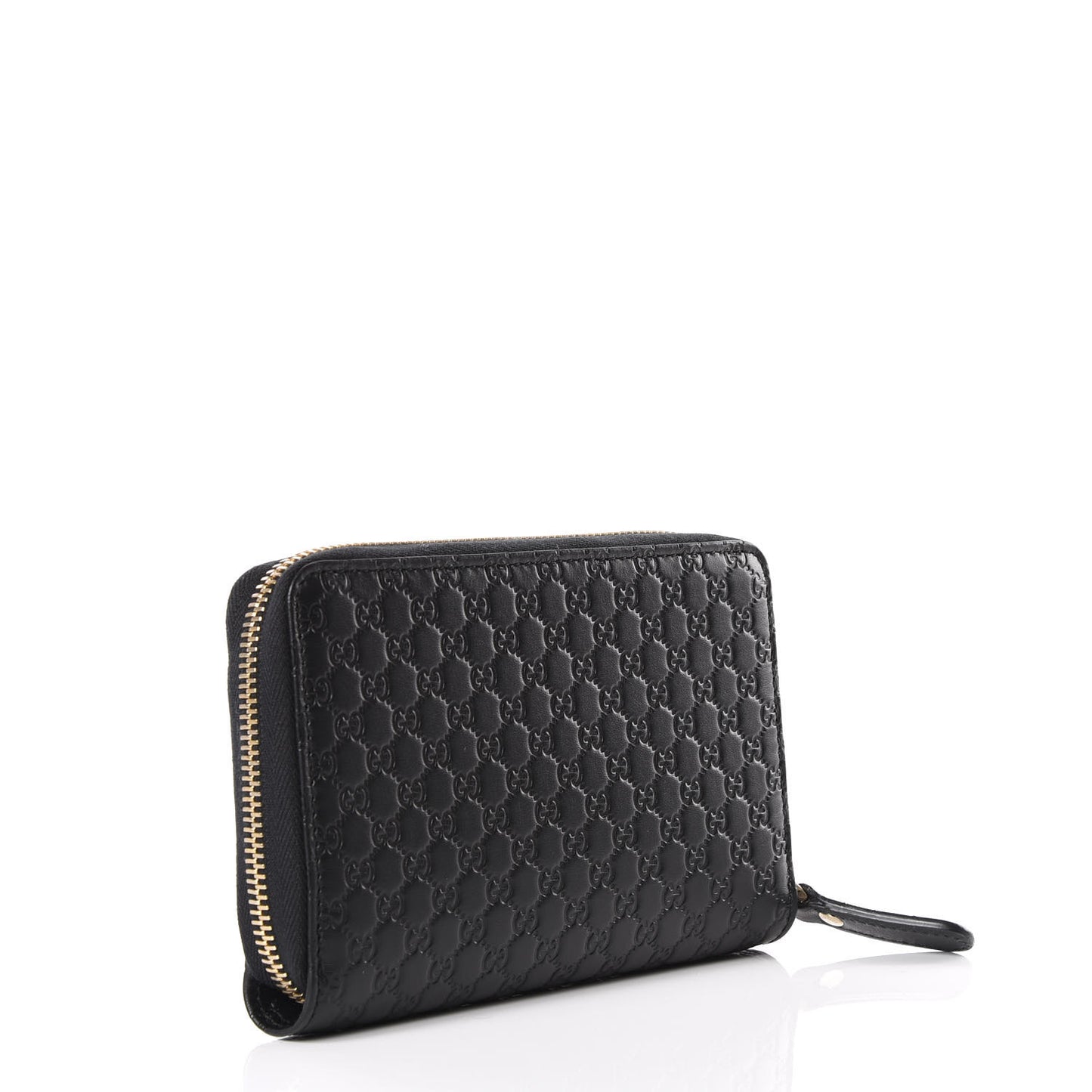 Soft Microguccissima Zip Around Organizer Wallet Black