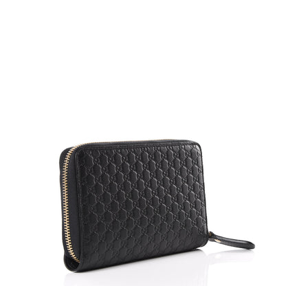 Gucci Soft Microguccissima Zip Around Organizer Wallet Black 2 of 11