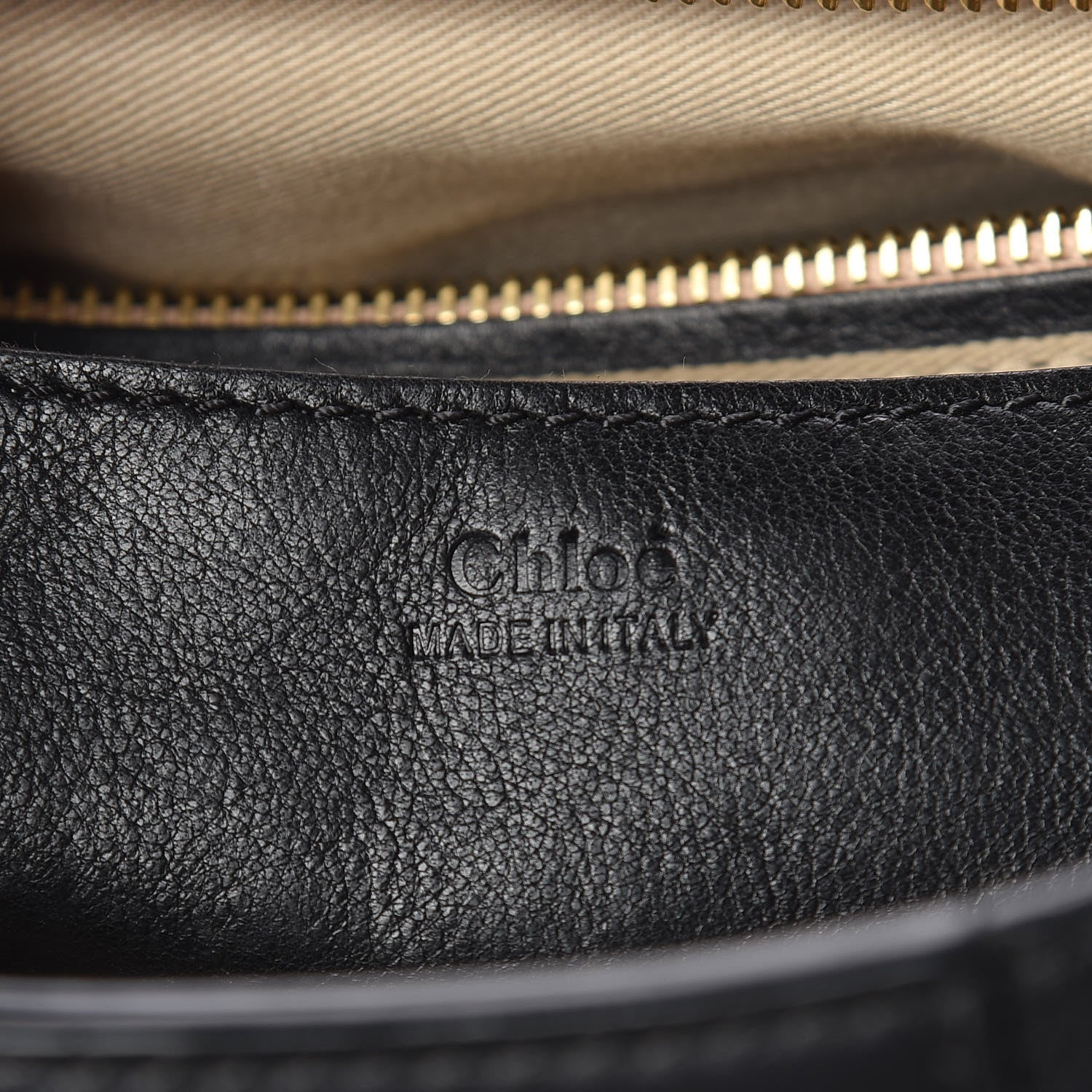 Chloe Grained Lambskin Calfskin Medium Lexa Shoulder Bag Black 7 of 14