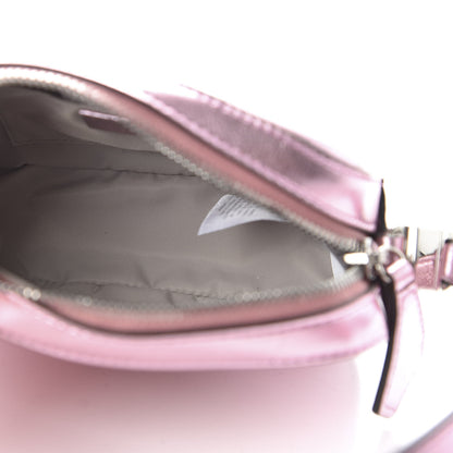 Gucci Metallic Calfskin Children's Glitter Heart Messenger Bag Pink 2 of 11