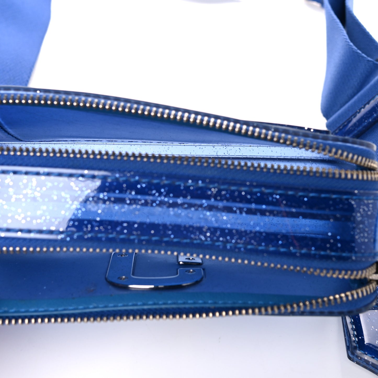 Jelly Glitter Small Snapshot Camera Bag Blue
