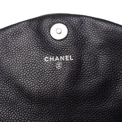 Chanel Caviar Half Moon Wallet On Chain WOC Black 6 of 12