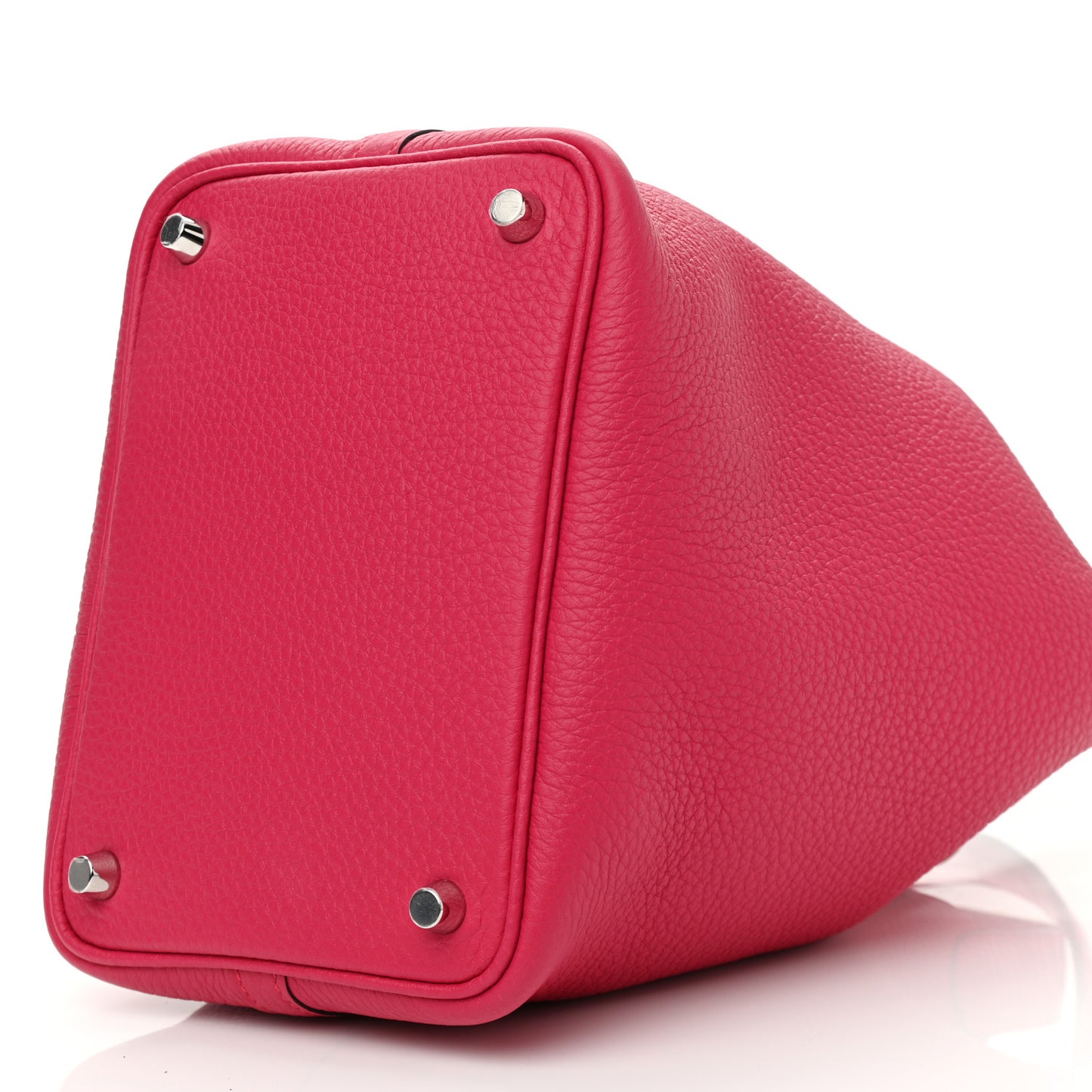 Taurillon Clemence Matte Alligator Picotin Lock Touch 18 PM Rose Mexico