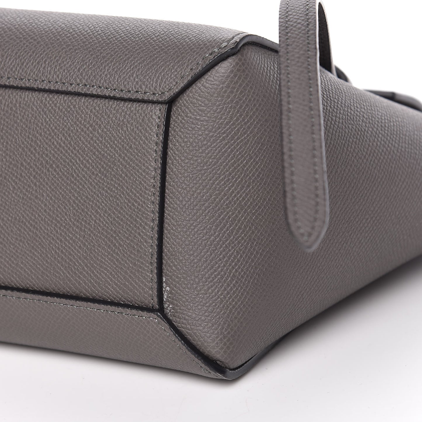 Grained Calfskin Nano Belt Bag Grey