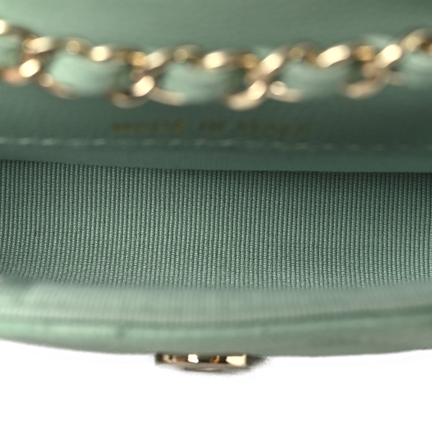 Chanel Caviar Quilted Mini Chain Belt Bag Light Green 5 of 10