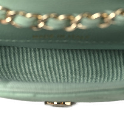 Chanel Caviar Quilted Mini Chain Belt Bag Light Green 5 of 10